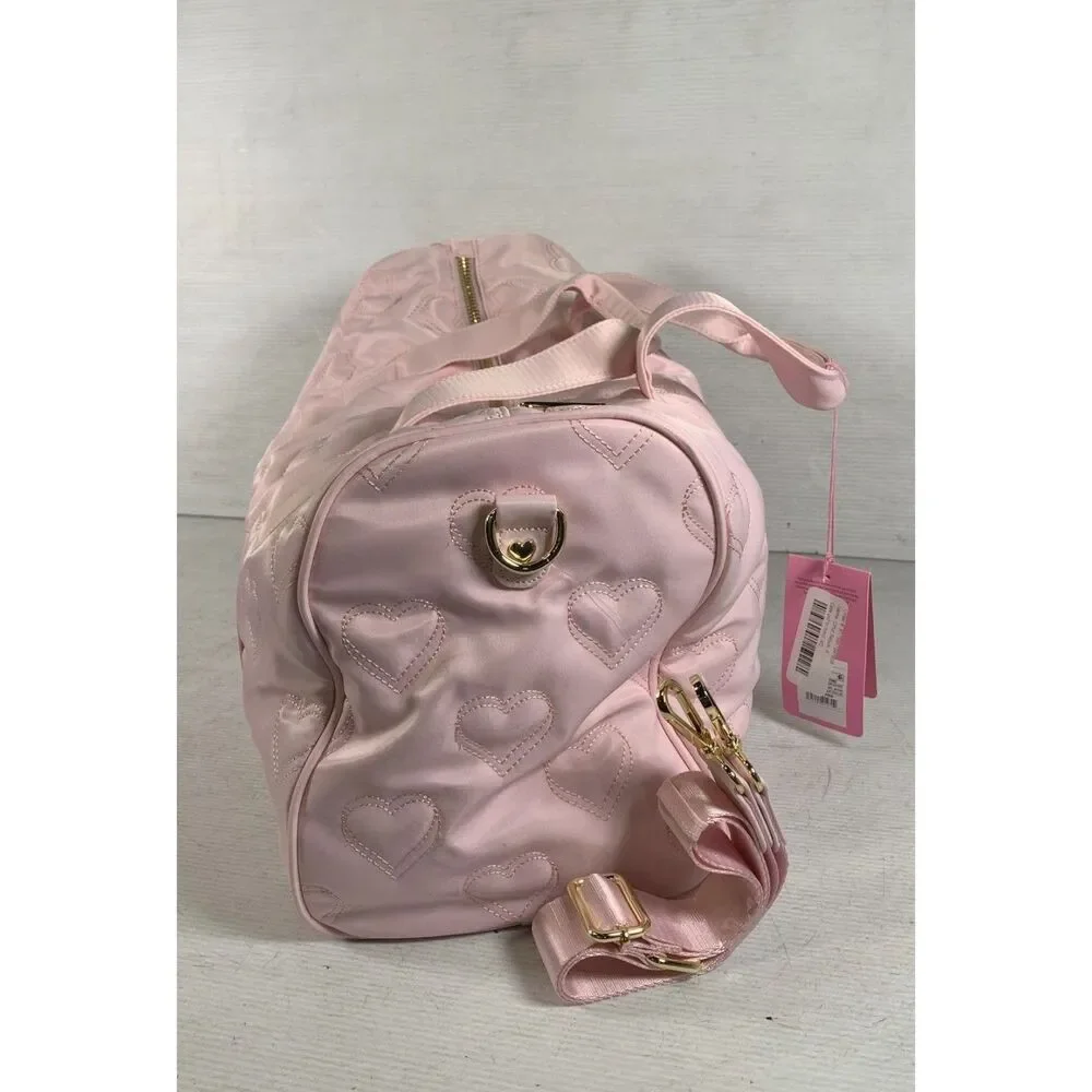 Stoney Clover Lane Target Pink Heart Duffle Bag Weekender NWT Crossbody